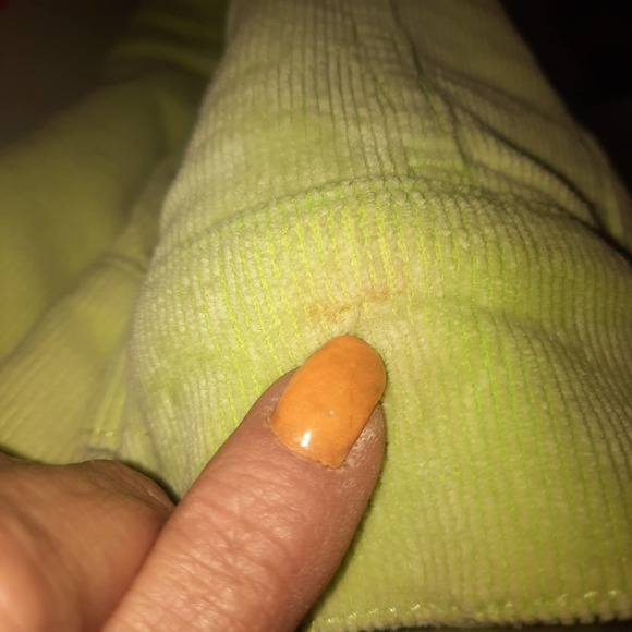 Avenue Blue Light lime green corduroy button front jacket shacket 18/20 - Picture 6 of 6